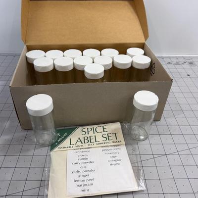 Spice Jars with Labels
