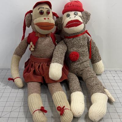 2 Sock Monkeys