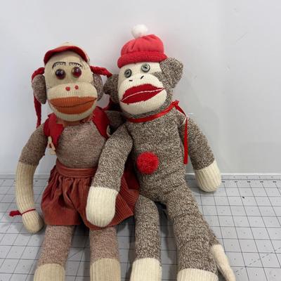 2 Sock Monkeys