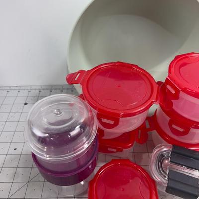 Very Small Plastic Storage and bowls