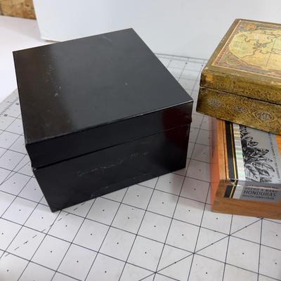 Boxes: Cigar, Keepsake, Brick House, Scratched in / Crafted Harley Davidson