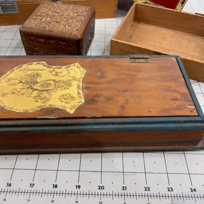 Boxes: Cigar, Keepsake, Brick House, Scratched in / Crafted Harley Davidson