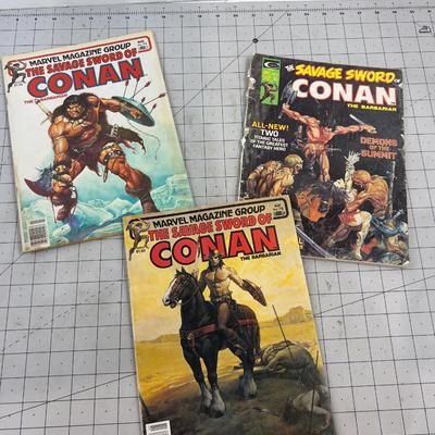 Connan and The Barbarian Magazines Graphic Novels, (3) 1982