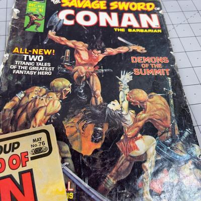 Connan and The Barbarian Magazines Graphic Novels, (3) 1982