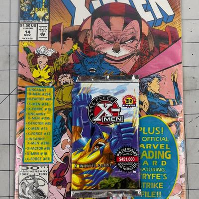Comic XMEN with Sealed Trading Card Included