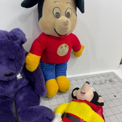 Stuffies: Mickey, Beanie Baby, Mighty Mouse