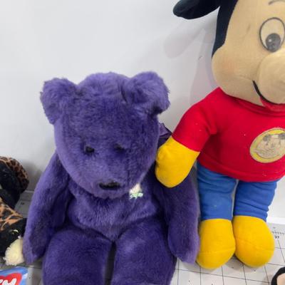 Stuffies: Mickey, Beanie Baby, Mighty Mouse