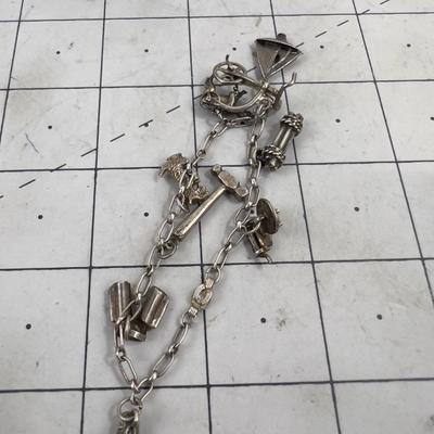 Sterling Silver Charm Bracelet, VINTAGE