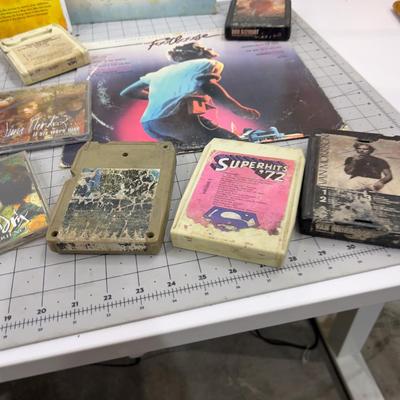 Lot Of MUSIC Vinyl CD's Tapes 
