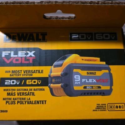 9 AH DEWALT DCB609 FLEXVOLT 20V/60V Max Lithium-Ion Battery Pack Yellow Li-ion