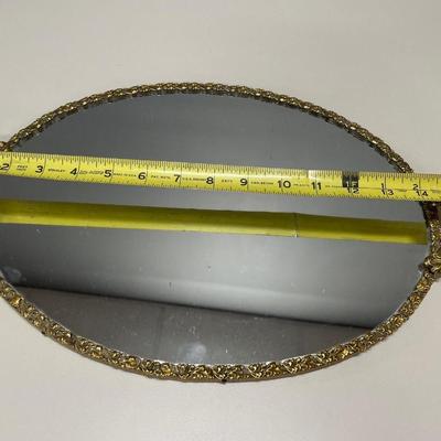 Floral Roses mirrored vanity dresser tray