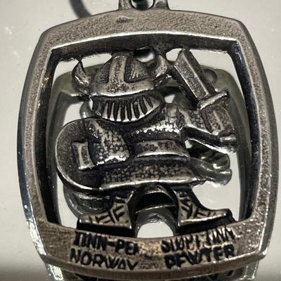 Norway pewter Viking pendant
