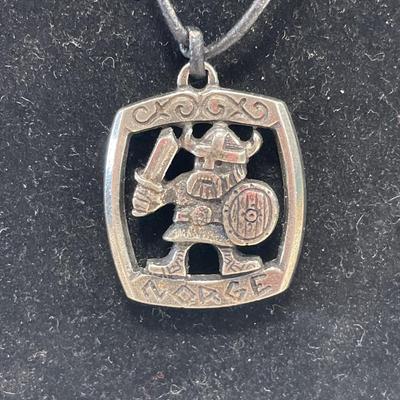 Norway pewter Viking pendant