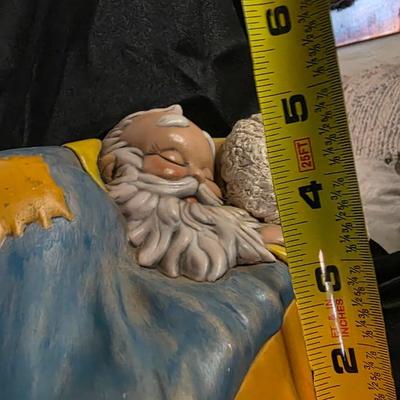 Vintage Mid-Century Sleeping Santa Claus Cookie Jar / Candy Dish – Hand-Painted Ceramic by Alberta’s Molds (1950s)