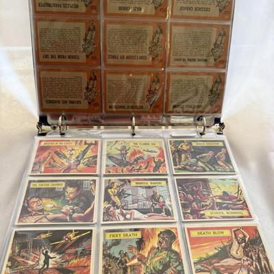 Sale Photo Thumbnail #9: Complete set of 66 cards with extra cards #7, 13, 20, 21, 46, 64, 65 and 66. 
Emblems - 2(2), 3(3), 4, 5(2), 7(3), 9(2), 13, 21. and Sickle 1959 Airplane Cards - A-3, A-34, AA-65
Excellent condition. Single Owner of 60 years.