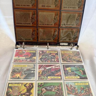 Sale Photo Thumbnail #6: Complete set of 66 cards with extra cards #7, 13, 20, 21, 46, 64, 65 and 66. 
Emblems - 2(2), 3(3), 4, 5(2), 7(3), 9(2), 13, 21. and Sickle 1959 Airplane Cards - A-3, A-34, AA-65
Excellent condition. Single Owner of 60 years.