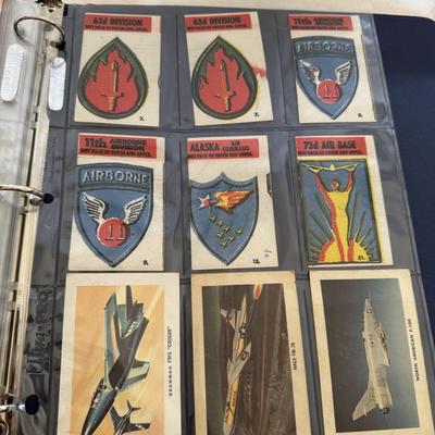 Sale Photo Thumbnail #12: Complete set of 66 cards with extra cards #7, 13, 20, 21, 46, 64, 65 and 66. 
Emblems - 2(2), 3(3), 4, 5(2), 7(3), 9(2), 13, 21. and Sickle 1959 Airplane Cards - A-3, A-34, AA-65
Excellent condition. Single Owner of 60 years.