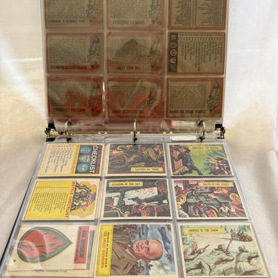 Sale Photo Thumbnail #10: Complete set of 66 cards with extra cards #7, 13, 20, 21, 46, 64, 65 and 66. 
Emblems - 2(2), 3(3), 4, 5(2), 7(3), 9(2), 13, 21. and Sickle 1959 Airplane Cards - A-3, A-34, AA-65
Excellent condition. Single Owner of 60 years.