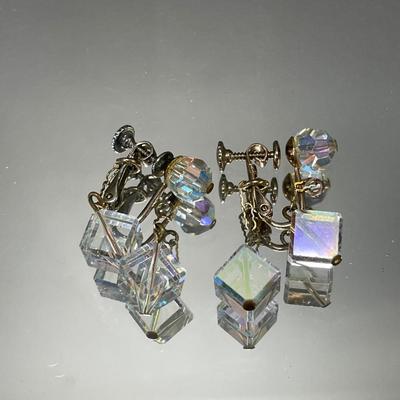 14k GF Austrian crystal necklace and earrings