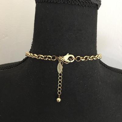 Vintage Chicos, gold tone, medallion pendant, statement, necklace