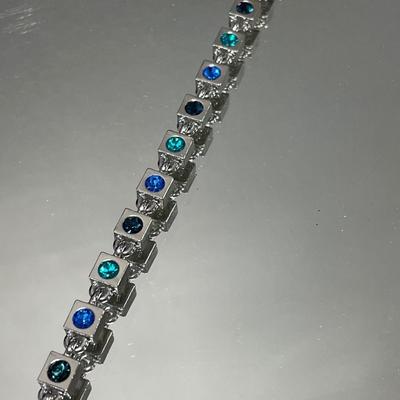 Blue and stainless steel jewelry