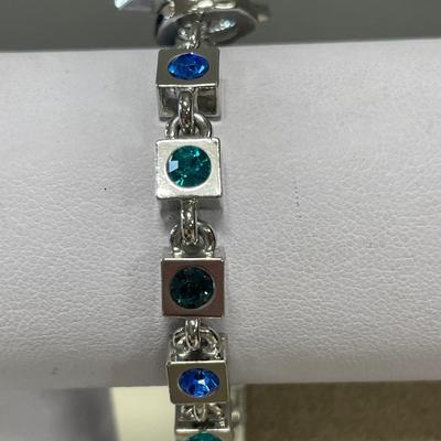 Blue and stainless steel jewelry