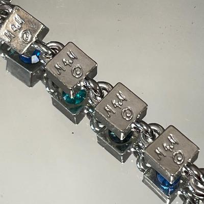 Blue and stainless steel jewelry
