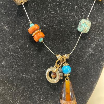 Park Lane owl necklace and Treska stone necklace
