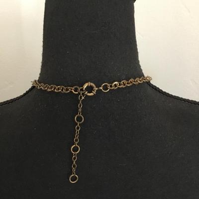 Beautiful, vintage, bronze, gold, toned, jcrew, rhinestone statement, necklace