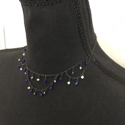 Beautiful Art Deco, vintage, rhinestone, dainty necklace