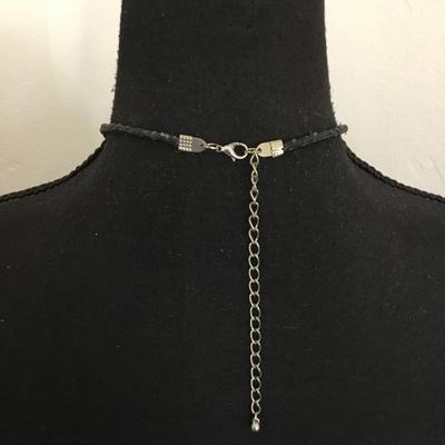 Vintage Silver toned cross pendant, faux pearl crown charm