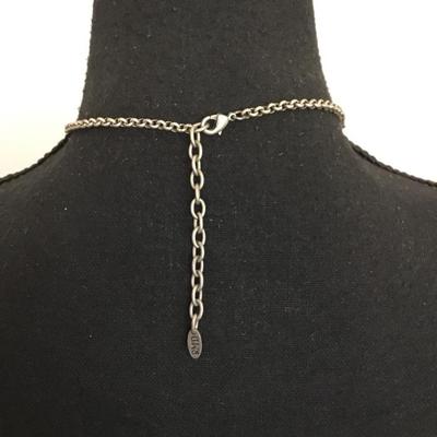 RMD crystal cross Silver tone necklace very beautiful very nice gray blue crystal cross pendant necklace