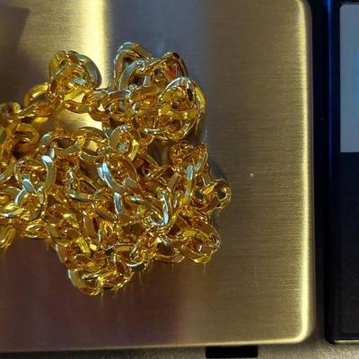 10k Gold New With Tags 5☆rated Jc Penney Jewelry Hollow Cuban Curb Link 22"