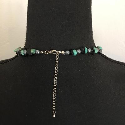 Beautiful turquoise type stone bead necklace