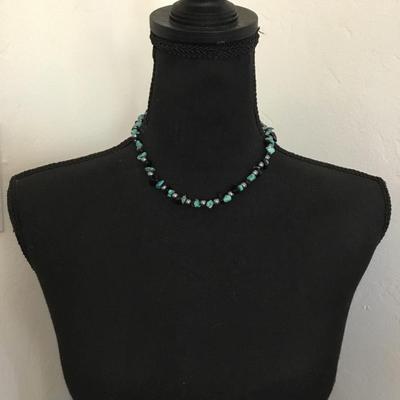 Beautiful turquoise type stone bead necklace