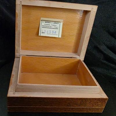 Vintage A. Gargiulo & Jannuzzi Sorrento Inlaid Wood Jewelry Box – Handcrafted Italian Marquetry Keepsake Chest (Art. 24336)