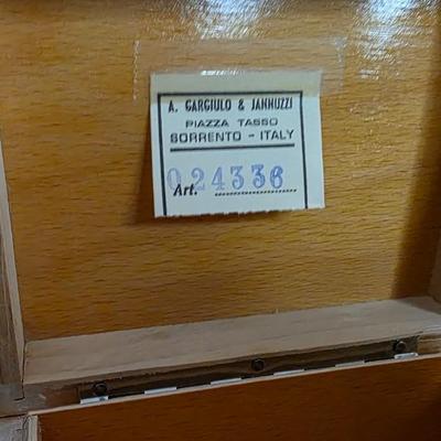 Vintage A. Gargiulo & Jannuzzi Sorrento Inlaid Wood Jewelry Box – Handcrafted Italian Marquetry Keepsake Chest (Art. 24336)