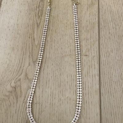 Cute, gold tone, rhinestone eyeglass lanyard