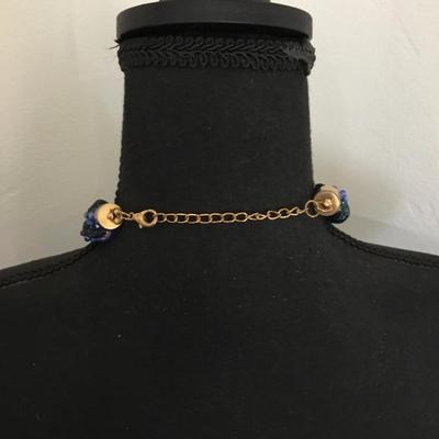 Beautiful, vintage mesh, loose, rhinestone, braided collar, statement, necklace