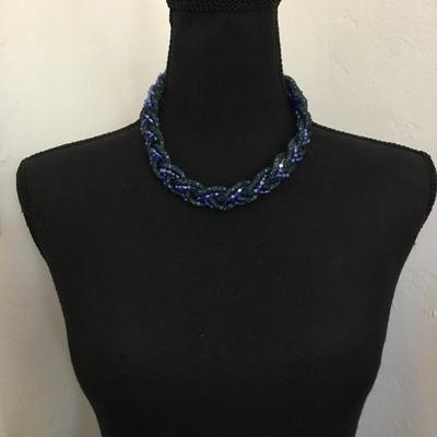 Beautiful, vintage mesh, loose, rhinestone, braided collar, statement, necklace