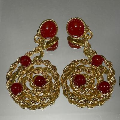 Vintage Avon earrings and pin