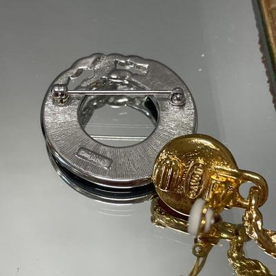 Vintage Avon earrings and pin