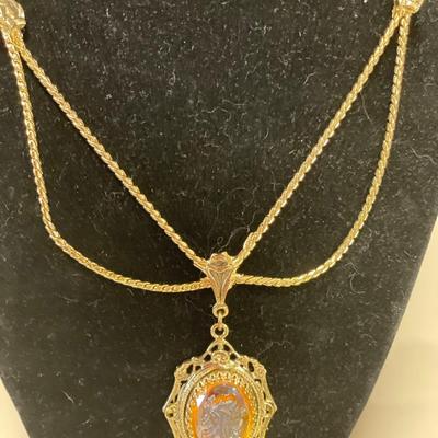 Whiting Davis cameo necklace