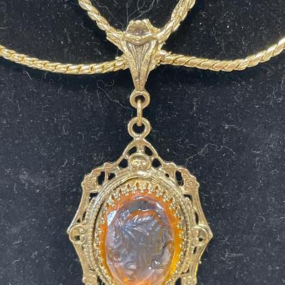 Whiting Davis cameo necklace
