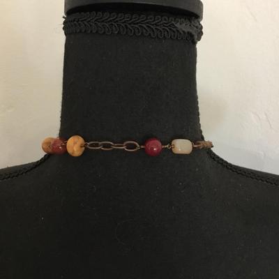 Beautiful copper, toned, gemstone, healing stone necklace very nice very beautiful