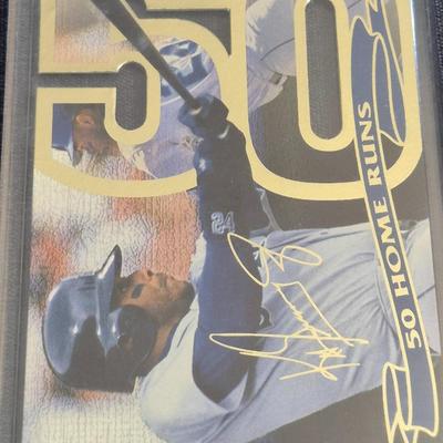 Sale Photo Thumbnail #3: 1997 Ken Griffey Jr No.1 Vote Getter All Star Game #1019 of 5000 W/ COA &
1997 Ken Griffey Jr 50th Home Run #283 of 5000 w/COA
Both cards come with their COA and are both oversized cards