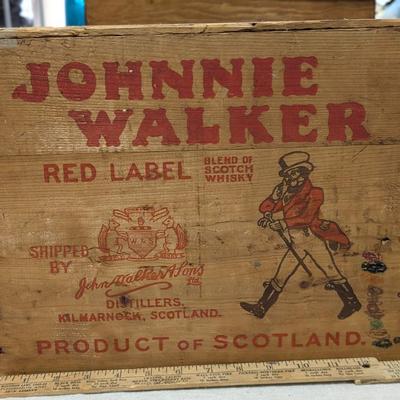 Johnnie Walker Red Label Whiskey Crate