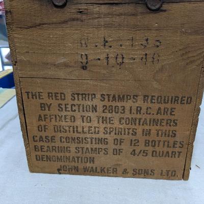 Johnnie Walker Red Label Whiskey Crate