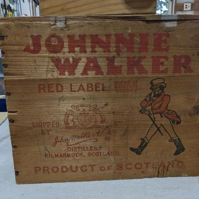 Johnnie Walker Red Label Whiskey Crate