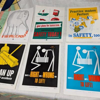 Lot of 6 National Safety Council Posters #3